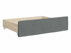 vidaxl Sofá cama nido con cajones tela oscuro 90x190 cm