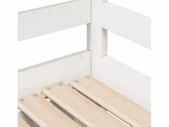 Clicnbuy Sofá cama nido con cajones madera maciza pino blanca 90x190 cm