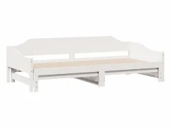 Online Clicnbuy Sofá cama nido madera maciza de pino 90x200 cm Blanco