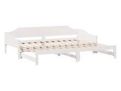 Online Clicnbuy Sofá cama nido madera maciza de pino 90x200 cm Blanco