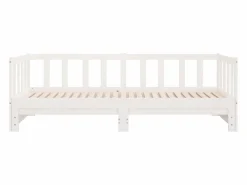 Clearance vidaxl Sofá cama nido madera maciza de pino 80x200 cm Blanco