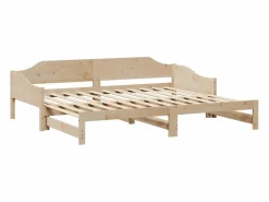 Clicnbuy Sofá cama nido madera maciza de pino 90x190 cm