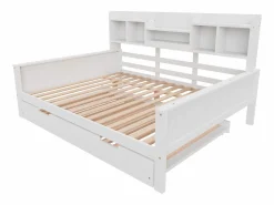 Outlet Sofá cama nido 140x200 cm - Cama nido 90x190 cm - con almacenamiento - somier de láminas - pino macizo - (colchón no incluido) Cama Nido