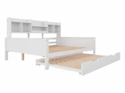 Outlet Sofá cama nido 140x200 cm - Cama nido 90x190 cm - con almacenamiento - somier de láminas - pino macizo - (colchón no incluido) Cama Nido