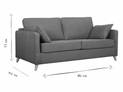 Clearance Sofá cama 3 plazas nórdico comino con colchón de 10 cm PAPEL Sofá Escandinavo