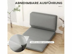 New Sofá cama plegable 3 en 1 con tejido de terciopelo, hasta 240 kg, (120x275x10 cm) Sillón Cama