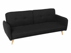 Hot Modus Sofa Sofá cama reclinable de diseño nórdico clic clac 3 plazas tejido Merida - Negro