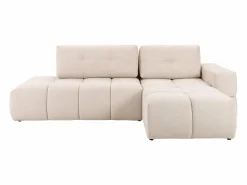 Vente-unique Sofá cama rinconera derecha de tela TRIMALDI