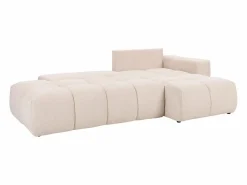 Vente-unique Sofá cama rinconera derecha de tela TRIMALDI