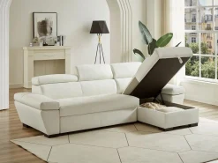 LINEA SOFA Sofá cama rinconera derecha bimateria piel JONOVA -