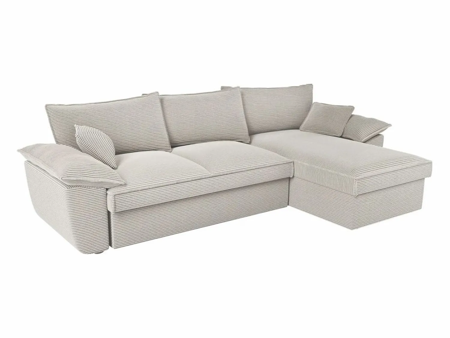 Online Sofá cama rinconera derecha de pana cerma de estilo charme francés vintage GUILLERMO Sofá Cama|Sofá Rinconera