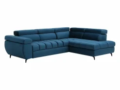 Vente-unique Sofá cama rinconera derecha de terciopelo NIACATO