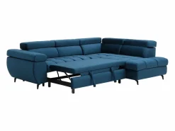 Vente-unique Sofá cama rinconera derecha de terciopelo NIACATO