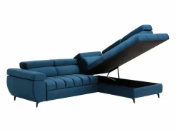 Vente-unique Sofá cama rinconera derecha de terciopelo NIACATO