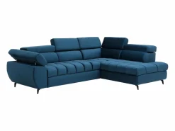 Vente-unique Sofá cama rinconera derecha de terciopelo NIACATO
