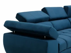 Vente-unique Sofá cama rinconera derecha de terciopelo NIACATO