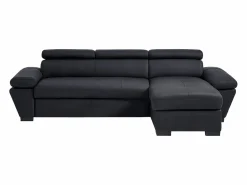Sale LINEA SOFA Sofá cama rinconera derecha de cuero JONOVA Negro