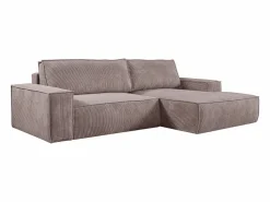 Vente-unique Sofá cama rinconera derecha de pana - AMELIA