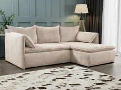 Vente-unique Sofá cama rinconera derecha de pana -TEODORA de Pascal Morabito