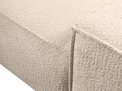 New Vente-unique Sofá cama rinconera en tela bouclé AMELIA de PASCAL MORABITO - Angle Gauche Beige