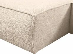 New Vente-unique Sofá cama rinconera en tela bouclé AMELIA de PASCAL MORABITO - Angle Gauche Beige