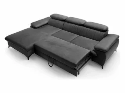 Clearance Sofá cama rinconera izquierda de terciopelo SAMARA Sofás Y Sillones