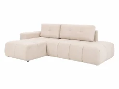 Vente-unique Sofá cama rinconera izquierda de tela TRIMALDI