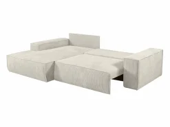 Vente-unique Sofá cama rinconera izquierda de pana - AMELIA de Pascal Morabito