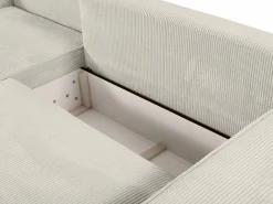 Vente-unique Sofá cama rinconera izquierda de pana - AMELIA de Pascal Morabito