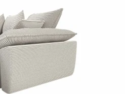 Vente-unique Sofá cama rinconera izquierda de pana de estilo charme francés vintage GUILLERMO
