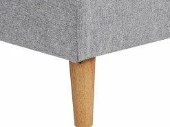 Vente-unique Sofá cama rinconera reversible de tela con arcón KORI