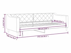 Discount vidaxl Sofá cama sin colchón tela 90x190 cm Negro
