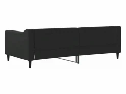 Discount vidaxl Sofá cama sin colchón tela 90x190 cm Negro