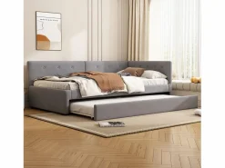 Sale Sofá cama tapizado en terciopelo 90x200cm + cama nido 90x190cm - Cama Nido