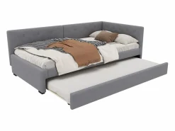 Sale Sofá cama tapizado en terciopelo 90x200cm + cama nido 90x190cm - Cama Nido
