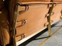 Sale Angel Cerda Sofá chaise longue izquierda piel camel 6231 Marru00f3n