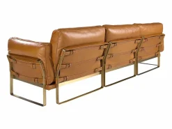 Sale Angel Cerda Sofá chaise longue izquierda piel camel 6231 Marru00f3n