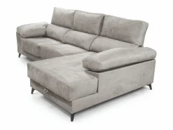 Cambia tus muebles Sofá Chaise Longue izquierdo de 101x293x167 cm con arcón integrado color claro Vis