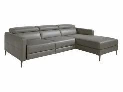 Angel Cerda Sofá chaise longue relax derecha piel gris oscuro 6126