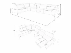 Clearance Sofá chaise longue relax modular izquierdo piel marrón 6281 Sofás Club