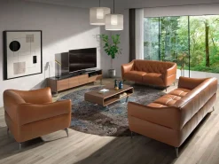 Sale Angel Cerda Sofá Chester 2 plazas piel marrón 6168 Marru00f3n