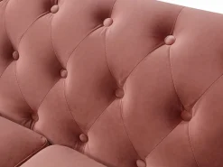 Vente-unique Sofá chesterfield 2 plazas de terciopelo viejo TURNER