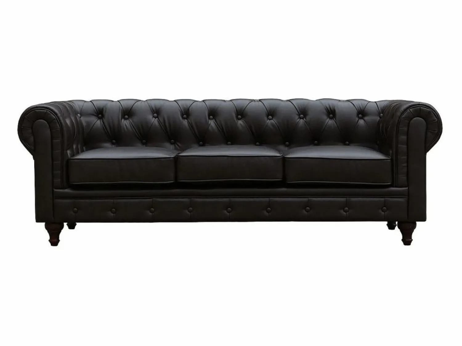 Habitat et jardin Sofá Chesterfield "Aliza" 3 plazas - Marron Marru00f3n