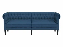 New Clicnbuy Sofá Chesterfield de 3 plazas tela Azul