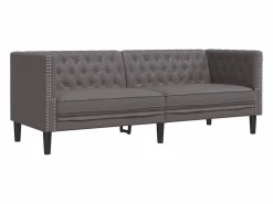 Best Sofá Chesterfield de 3 plazas cuero artificial Sofás Chesterfield