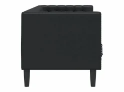 Online Clicnbuy Sofá Chesterfield de 3 plazas cuero artificial Negro