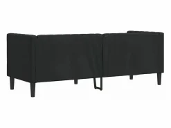 Online Clicnbuy Sofá Chesterfield de 3 plazas cuero artificial Negro