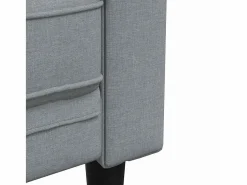vidaxl Sofá Chesterfield de 3 plazas tela claro