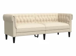 Sale Sofá Chesterfield de 3 plazas lino Sofá Relax