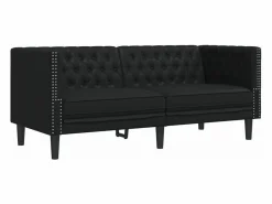 Clicnbuy Sofá Chesterfield de 2 plazas cuero artificial